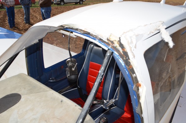 Bellanca windshield area and steel tubes